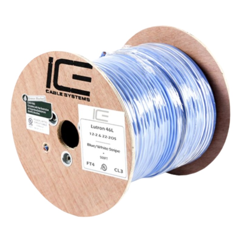Ice Cable LUTRON46L/QSL/500 22-2+ 12-2 + 18-1 Lutron Cable – 500ft Spool
