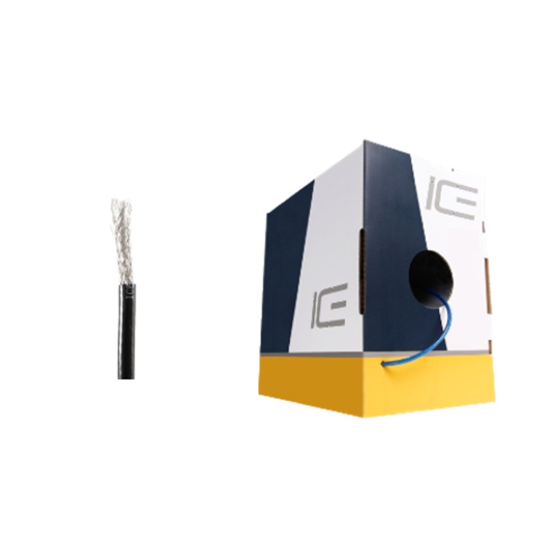 Ice Cable RG-6U/BLK 18awg Coax Dual Shield Cable – 1000ft Box (Black)
