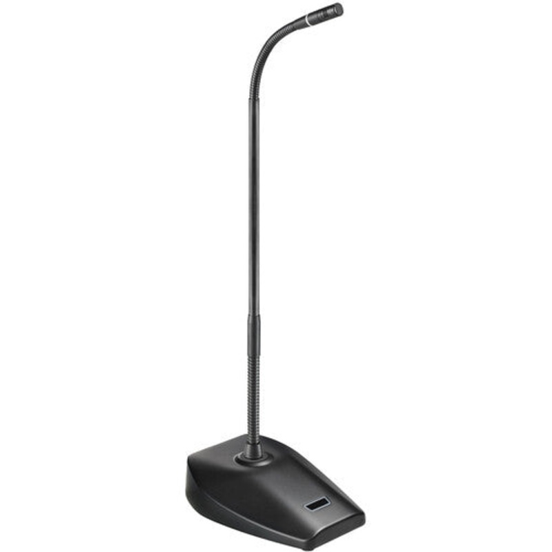 Audio-Technica ES925 Hypercardioid Condenser Microphone w/Gooseneck, Desk Stand Power Module & TA5F – 15.1″