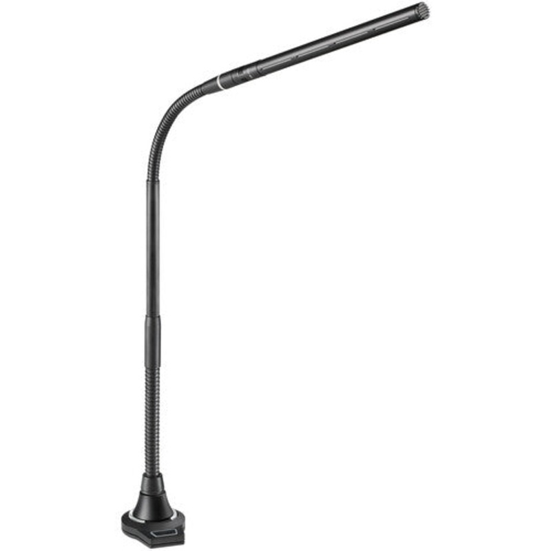 Audio-Technica ES925 MicroLine Condenser Microphone w/Gooseneck, Flush-Mount Power Module & 5-Pin XLR – 12.1″