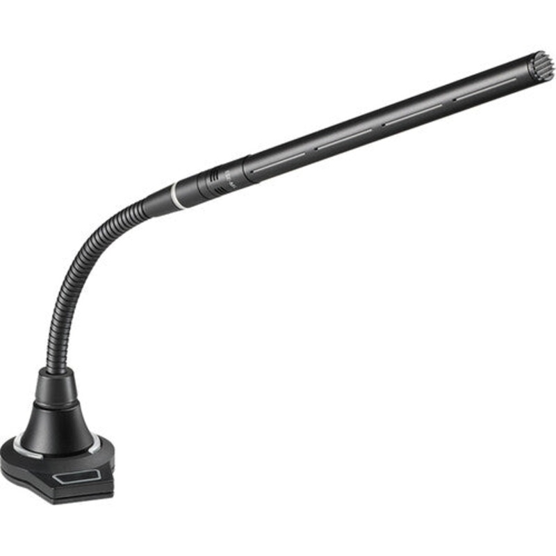 Audio-Technica ES925 MicroLine Condenser Microphone w/Gooseneck, Flush-Mount Power Modulem & 3-Pin XLR – 4.9″