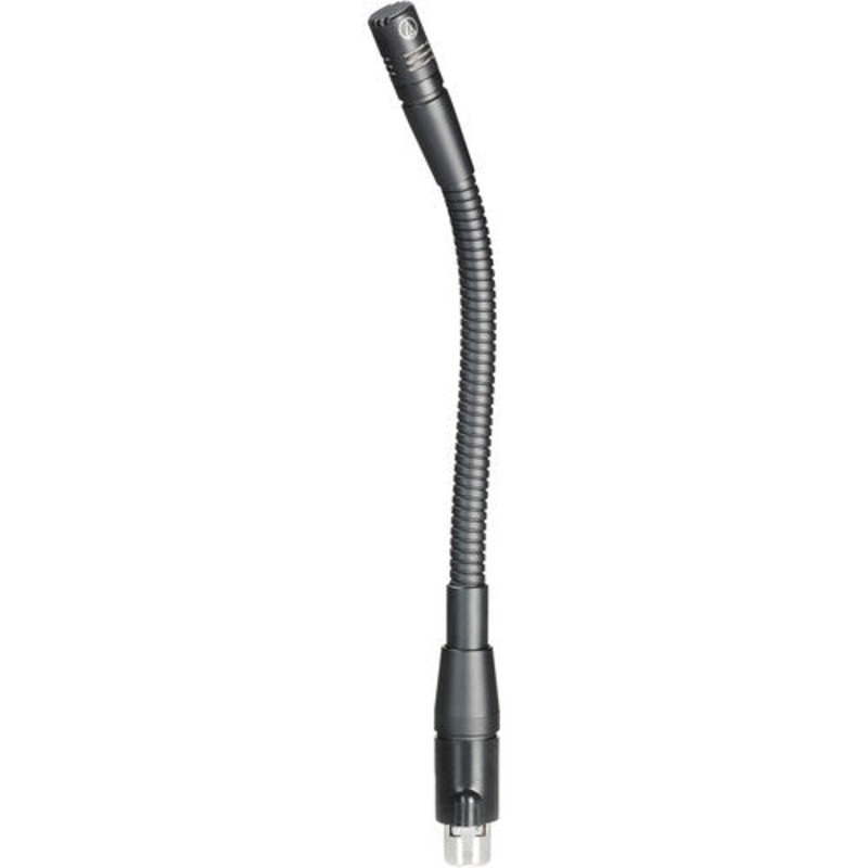 Audio-Technica ES931 Miniature Cardioid Condenser Gooseneck Microphone w/TA3F – 6″ (Black)