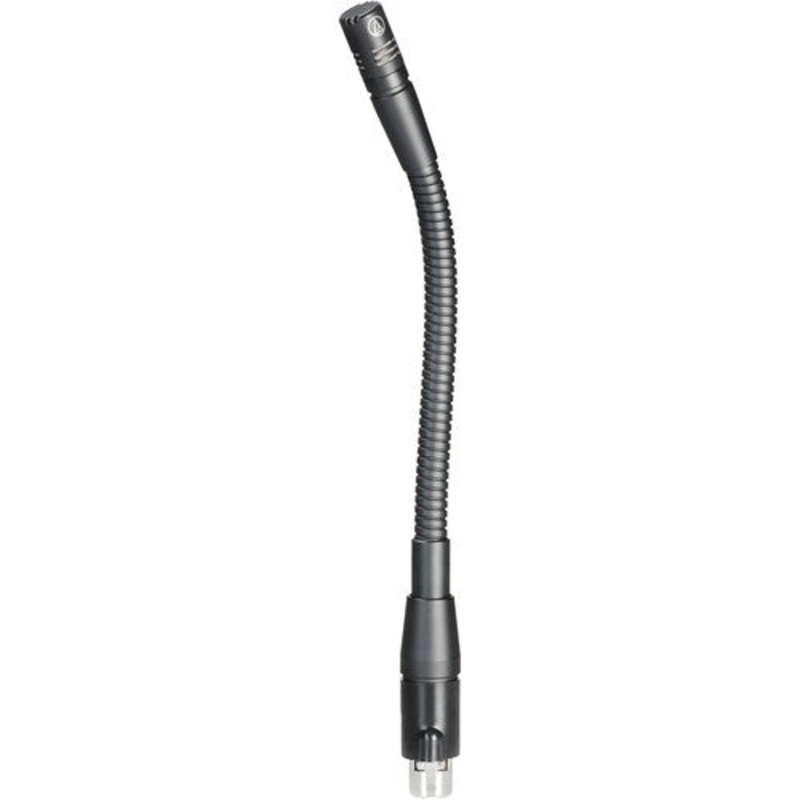 Audio-Technica ES931 Miniature Hypercardioid Condenser Gooseneck Microphone w/TA3F – 6″ (Black)