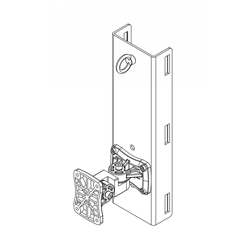 One Systems PM2.M 316 Grade (Marine) Stainless Steel Pole Mount Bracket For 104.STH, 106.STH, 104.HTH And 106.HTH (Black)