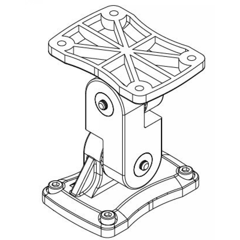 One Systems PT10.M 316 Grade (Marine) Stainless Steel Pan / Tilt Bracket For 104.STH, 106.STH, 104.HTH And 106.HTH (Black)