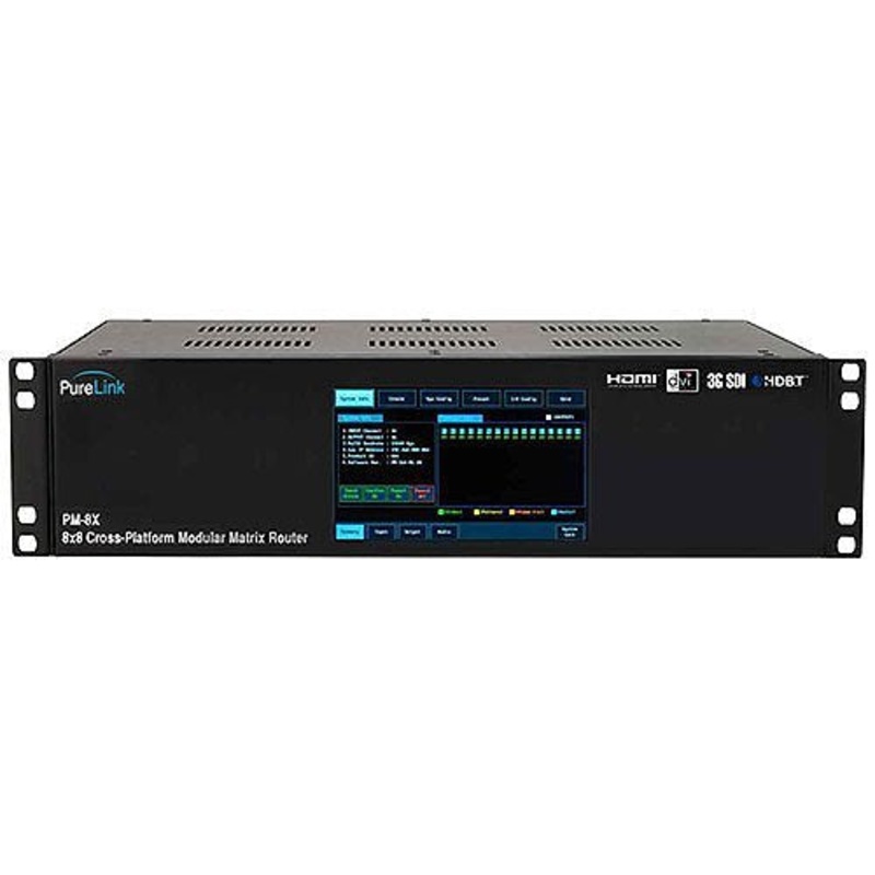 PureLink PM-8X Ultra HD/4K 8×8 PureMedia Cross-Platform Modular Matrix Switcher Frame