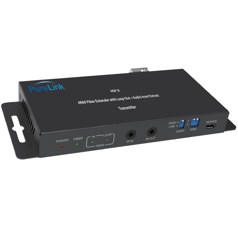PureLink HOF III TX/RX 4K60 4:4:4 Fiber Extender w/Loop Out & Audio Insert/Extract