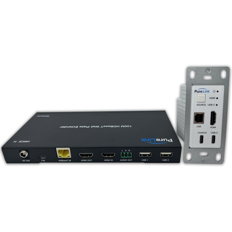 PureLink HWCE IV TX/RX 4K60 Wallplate Extender Switching System w/RX Local Auto Switching Input