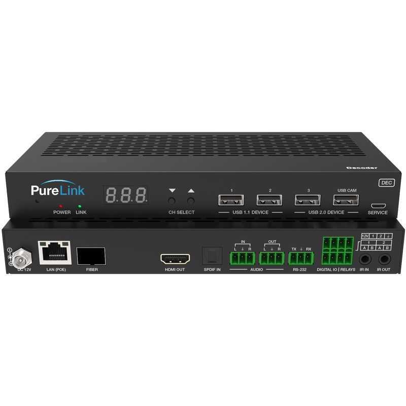 PureLink VIP-400-D 4K60 HDMI & USB/KM CAT & Fiber AV Over IP Decoder
