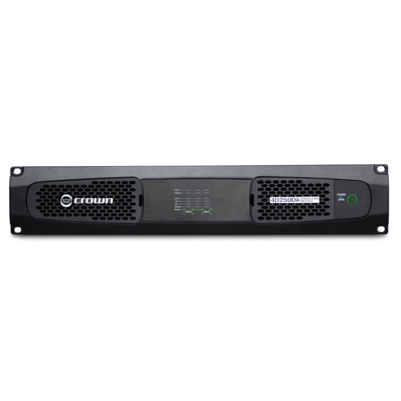 Crown DCI4X1250DA 4 Channel 1250W @ 4 Power Amplifier With Dante / AES67 Networked Audio And 70V/100V / EN 54-16