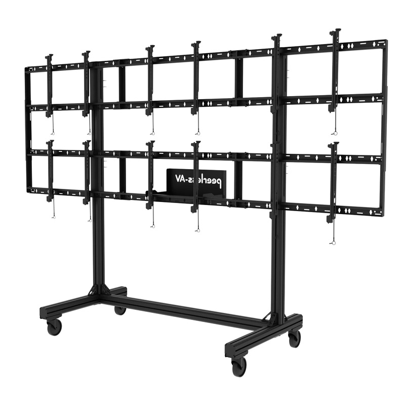 Peerless-AV DS-C555-3X2 SmartMount Portable 3×2 Video Wall Cart For 46″ to 55″ Displays
