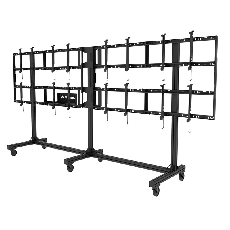 Peerless-AV DS-C555-4X2 Portable Video Wall Cart for 46 to 55″ Displays