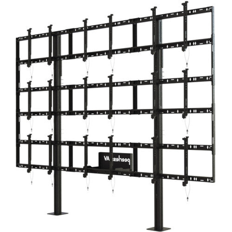 Peerless-AV DS-S555-3X3 Modular Video Wall Pedestal Mount for 46 to 55″ Displays (3×3 Configuration)