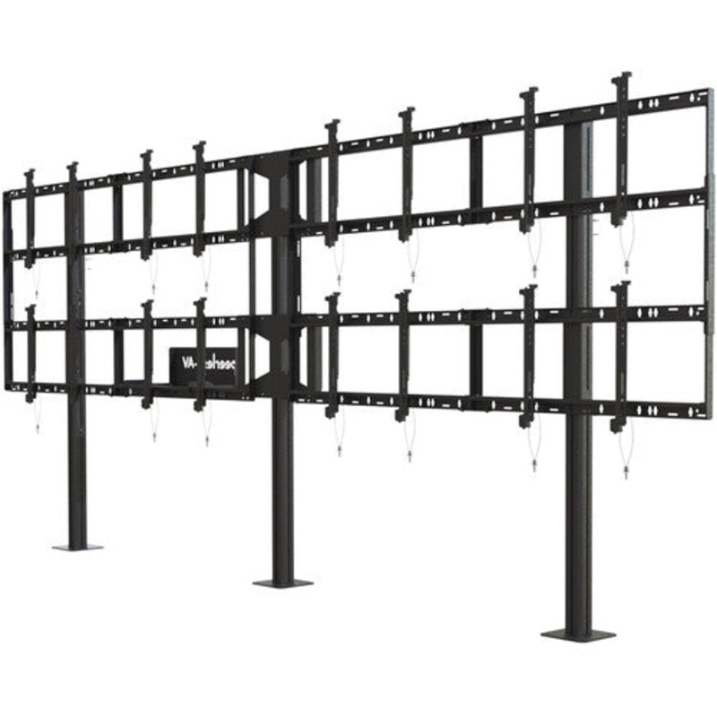 Peerless-AV DS-S555-4X2 Modular Video Wall Pedestal Mount for 46 to 55″ Displays (4×2 Configuration)
