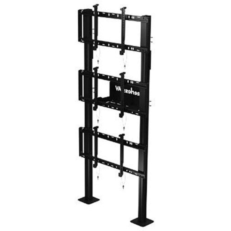 Peerless-AV DS-S560-1X3 Modular Video Wall Pedestal Mount for 46 to 60″ Displays (1×3 Configuration)
