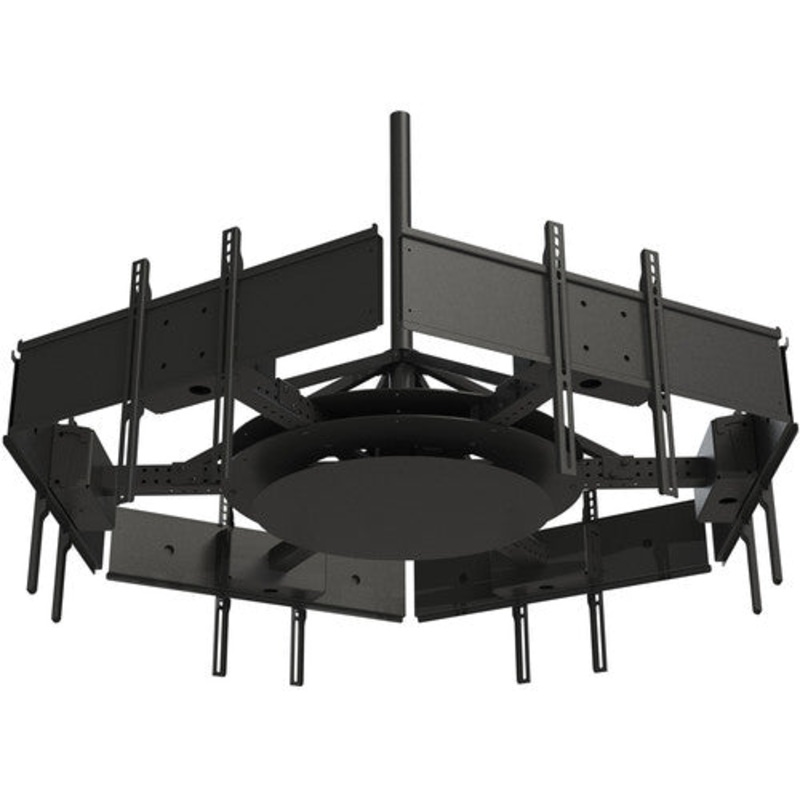 Peerless-AV DST942-6 Multi-Display Ceiling Mount w/Six Telescoping Arms for 37 to 42″ Displays