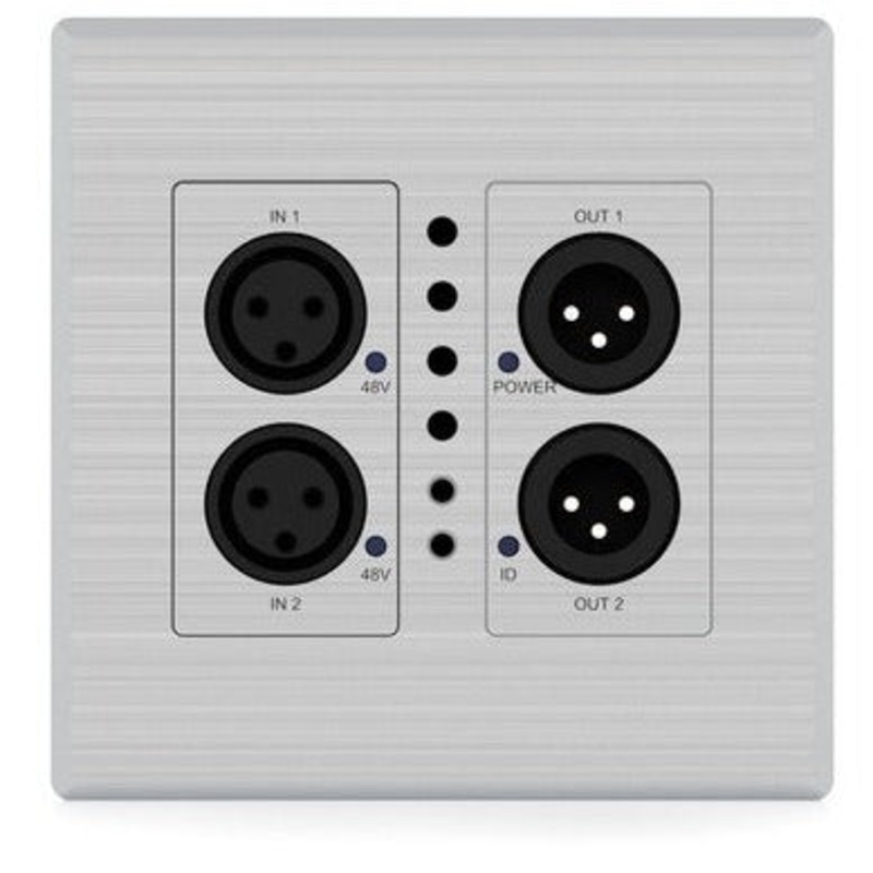 Blustream DA22XLR-WP-US Line / MIC 2+2 XLR Dante Audio Wall Plate US