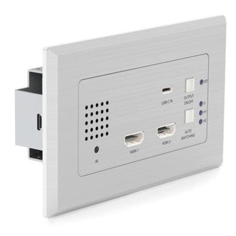 Blustream HEX31WP-TX-US HDMI Wall Plate Transmitter – 2x HDMI & x USB-C- 70m