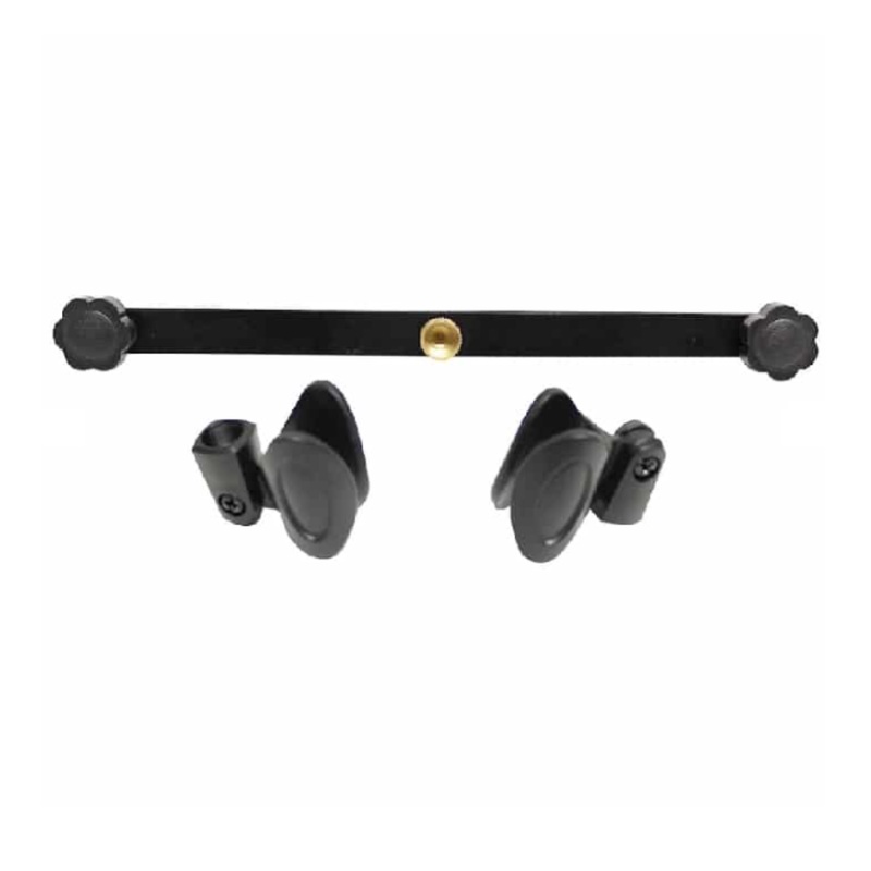 Music 8 M21 Dual Microphone Stand With 2x Mic Clips