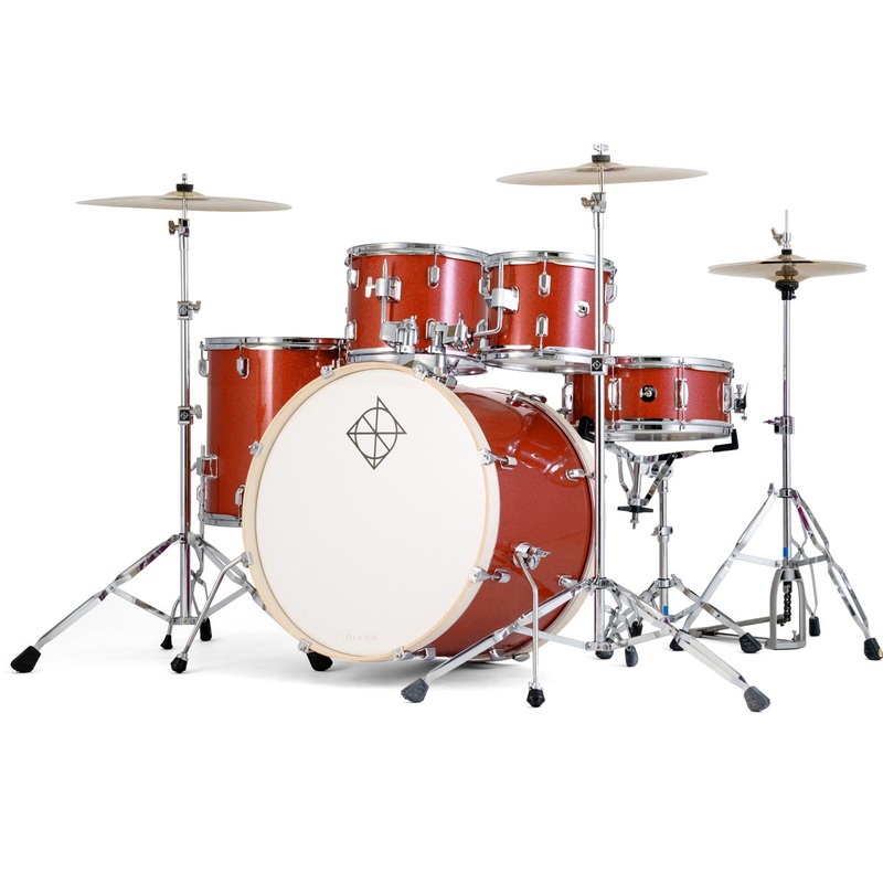 Dixon PODSP520C1CPS Spark 5-Piece Drum Set Pack With 20″ Bass Drum (Champagne Sparkle)