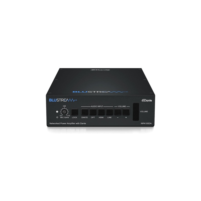 Blustream NPA100DA Dante Networked Amplifier – 2x 50W