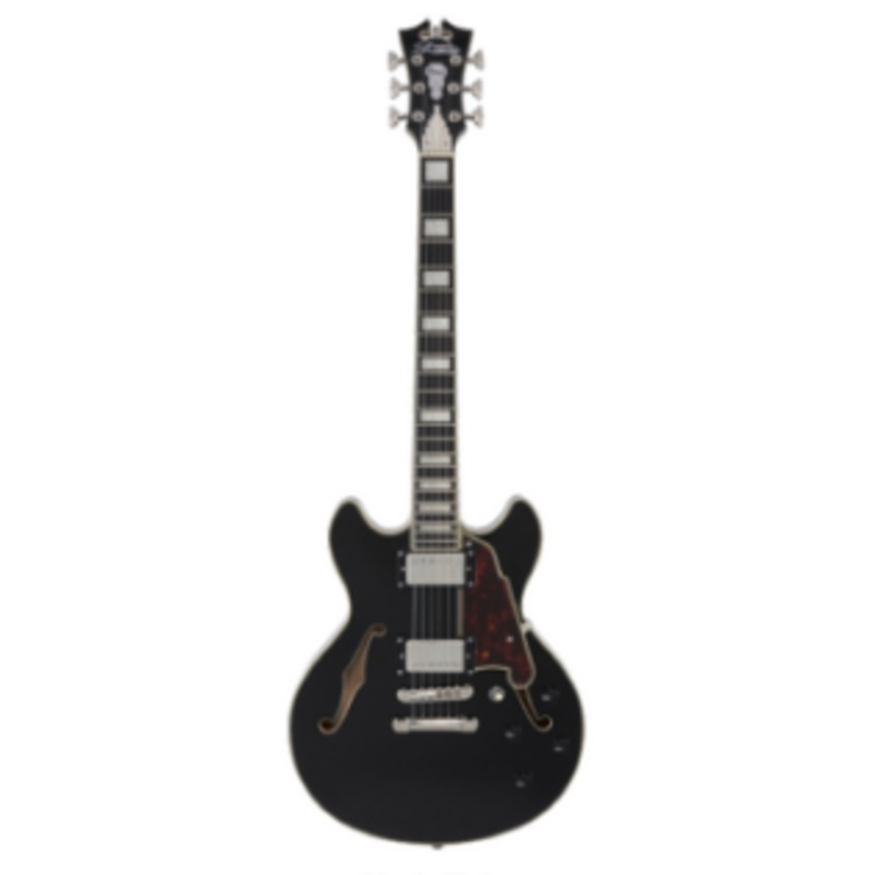 D’Angelico DAPMDCBLF2N Mini Electric Guitar (Black Flake)