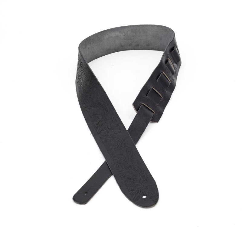 Profile EBL-6100 Leather Strap with Hot Press Design (Black) – 2.5″