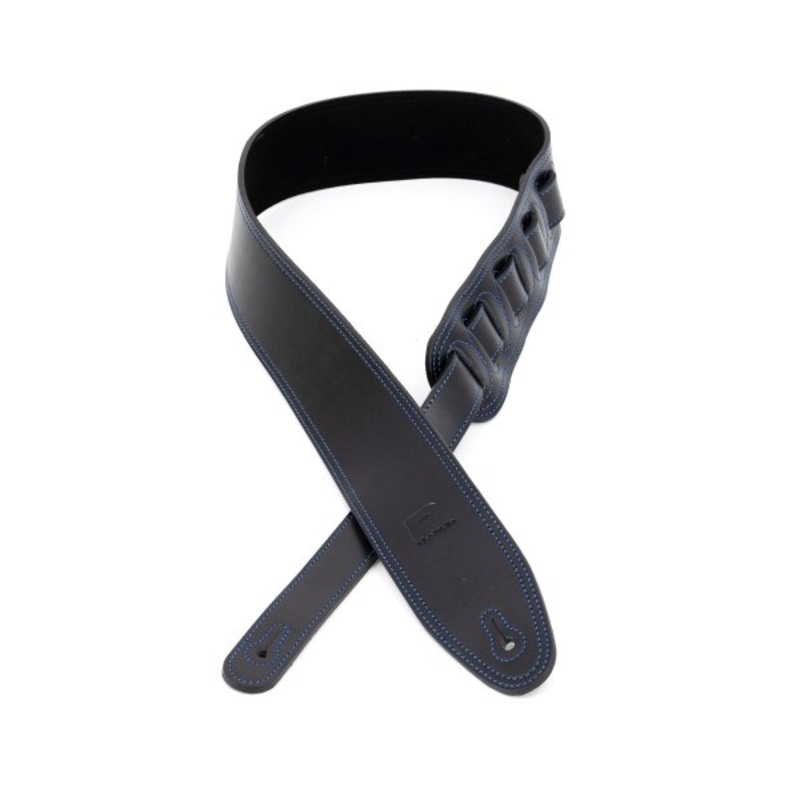 Profile IL-7100 Leather Strap with Blue Double Stitching (Black) – 2.5″