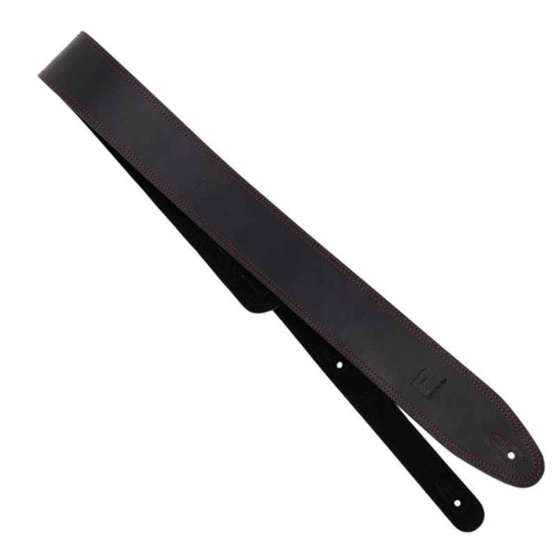 Profile IL-7100 Leather Strap with Red Double Stitching (Black) – 2.5″