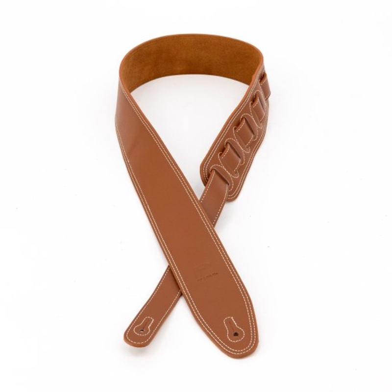 Profile LS-7000 Leather Strap with White Double Stitching (Cognac) – 2.5″