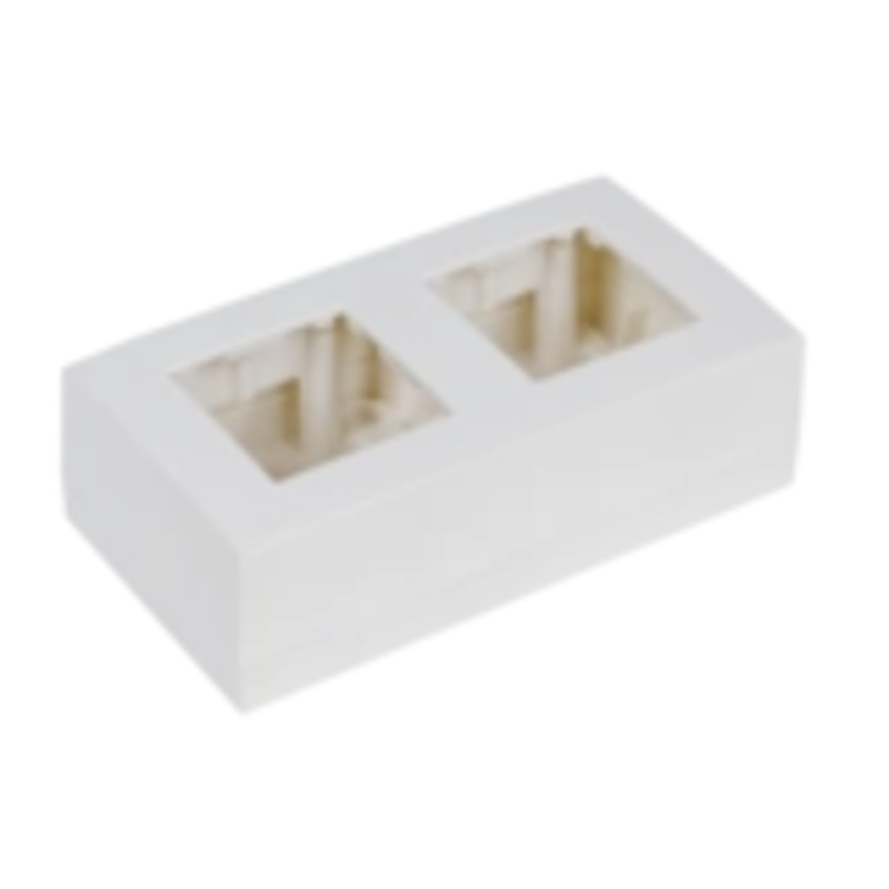 Audac WB45D/W Surface Mount Box Double – 45x45mm (White)