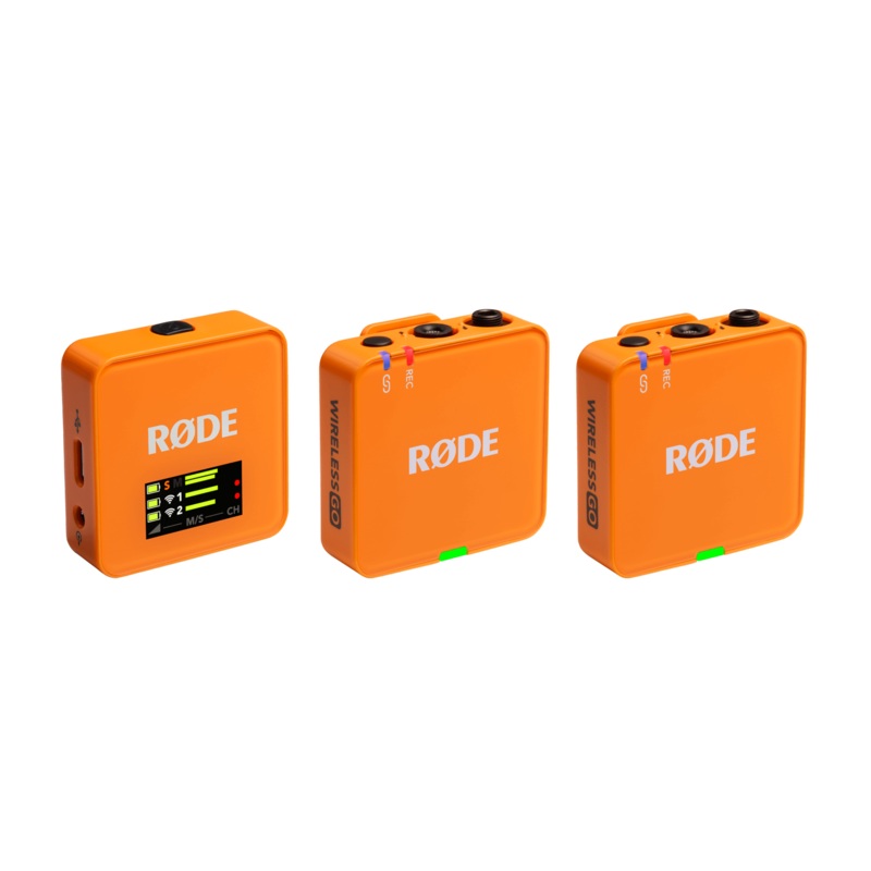 Rode WIRELESS GO GEN III 2-Person Compact Digital Wireless Microphone System/Recorder (2.4 GHz, Orange)