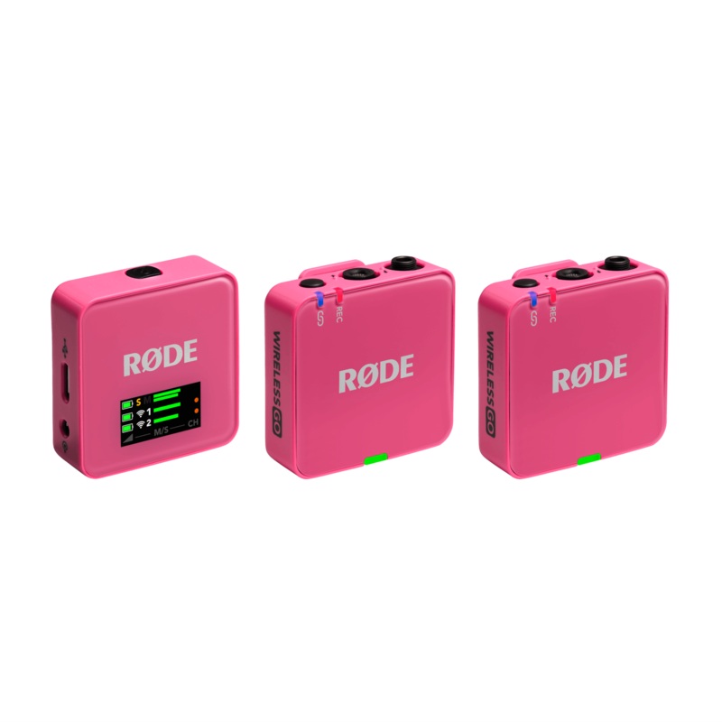 Rode WIRELESS GO GEN III 2-Person Compact Digital Wireless Microphone System/Recorder (2.4 GHz, Pink)
