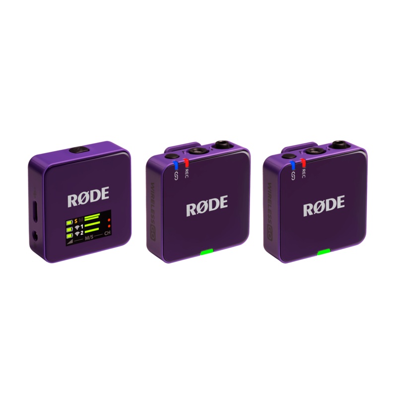 Rode WIRELESS GO GEN III 2-Person Compact Digital Wireless Microphone System/Recorder (2.4 GHz, Purple)