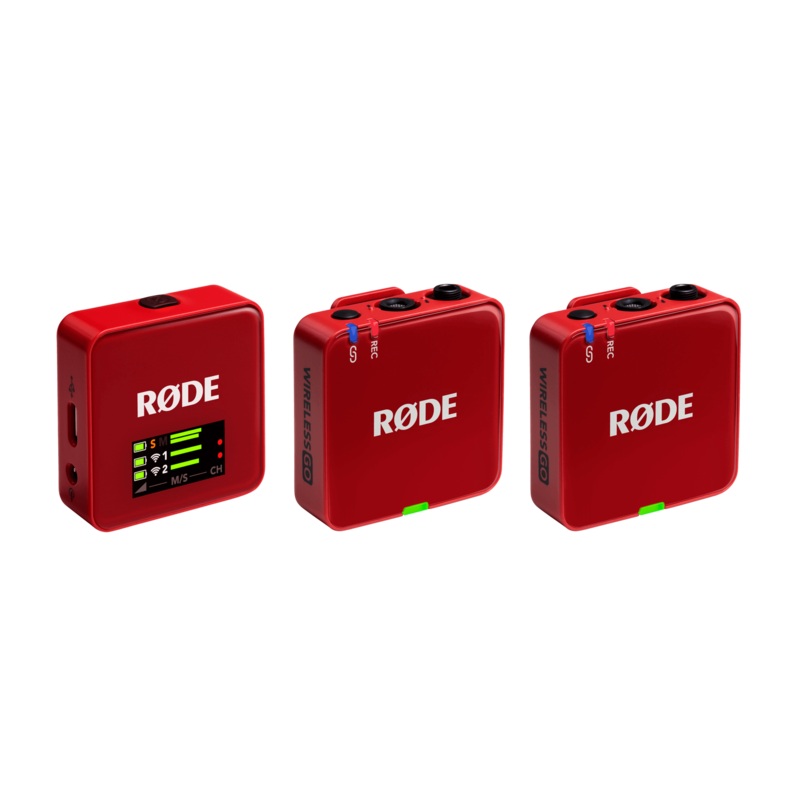 Rode WIRELESS GO GEN III 2-Person Compact Digital Wireless Microphone System/Recorder (2.4 GHz, Red)