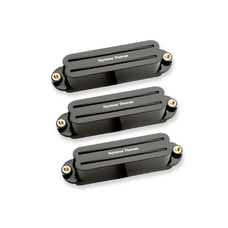 Seymour Duncan 11205-09-B Cool Rails Strat SCR-1 Medium Output Single Coil Sized Humbucker Set (Black)