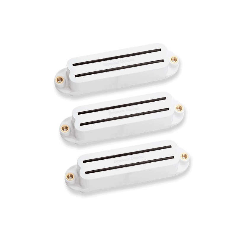 Seymour Duncan 11205-09-W Cool Rails Strat Medium Output Single Coil Sized Humbucker Set (White)