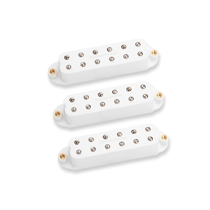 Seymour Duncan 11205-17-W JB JR. Strat SCR-1 High Output Single Coil Sized Humbucker Pickup Set (White)