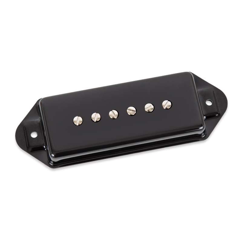 Seymour Duncan 11302-59-BC-NOL Noiseless Hot P90 Silencer Bridge Vintage Pickup – Dog Ear (Black)