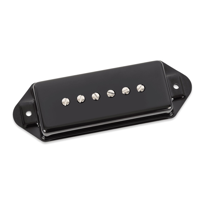 Seymour Duncan 11302-60-BC-NOL Noiseless Hot P90 Silencer Bridge Pickup – Dog Ear (Black)