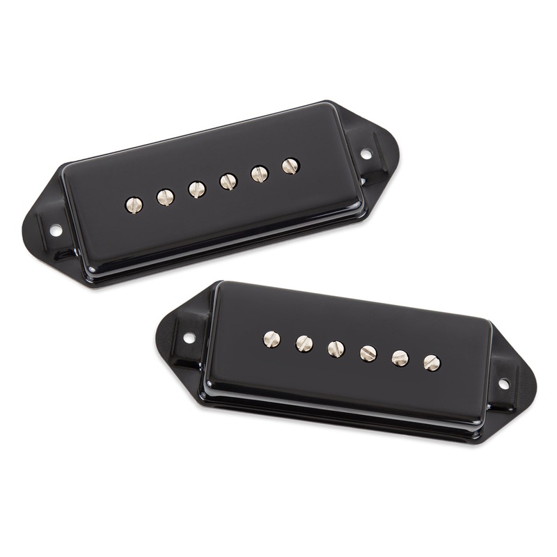 Seymour Duncan 11302-61-BC-NOL Noiseless Hot P90 Silencer Vintage Pickup Set – Dog Ear, Black