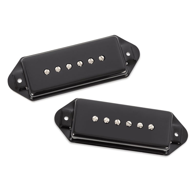 Seymour Duncan 11302-62-BC-NOL Noiseless Hot P90 Silencer Pickup Set – Dog Ear (Black)