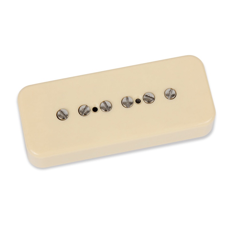 Seymour Duncan 11302-64-CRC-NOL Noiseless Hot P90 Silencer Vintage Bridge Pickup – Soapbar (Cream)