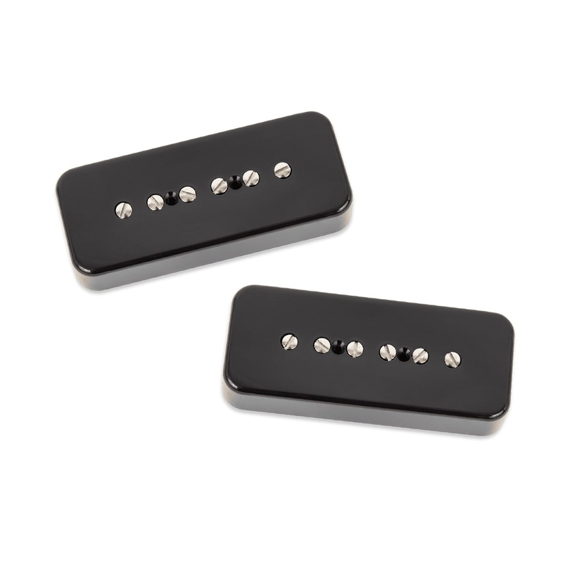 Seymour Duncan 11302-67-BC-NOL Noiseless Hot P90 Silencer Pickup Set – Soapbar (Black)