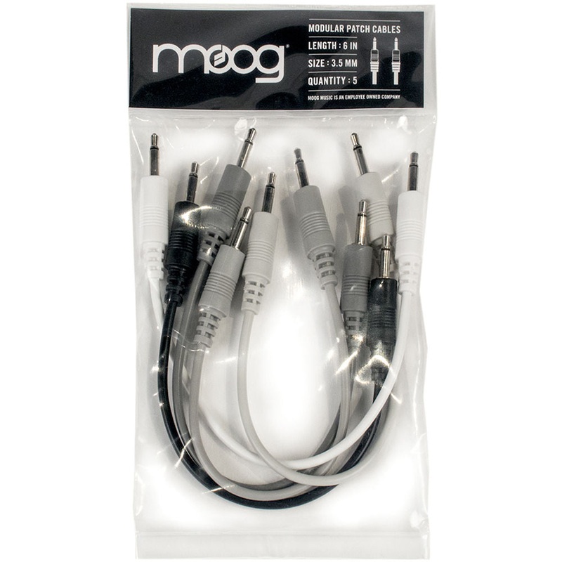 Moog RES-CABLE-SET-2 Patch Cables for Mother-32 Synthesizer (5-Piece Set) – 6″
