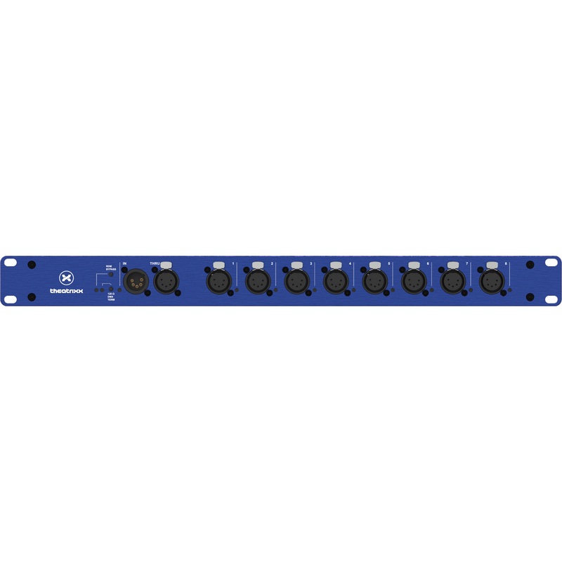 xVision XVVR-OPTO5 DMX Splitter/Isolator 1:8 + Thru – RDM – XLR5 – 1RU