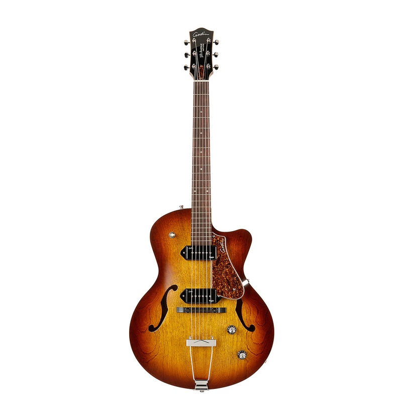 Godin Guitars 5TH AVENUE CW KINGPIN II Semi Hollow Body Electric Guitar (Cognac Burst)