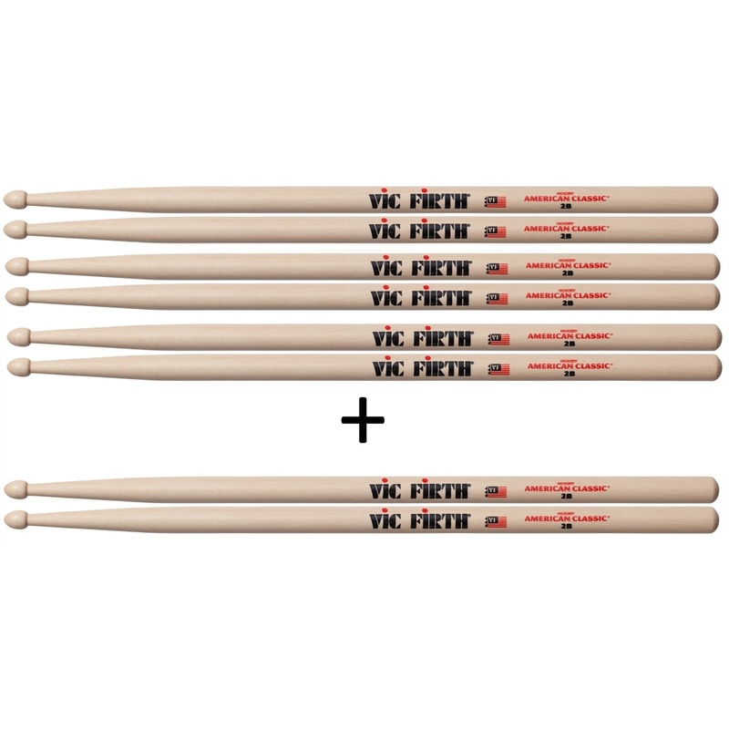 Vic Firth P2B.3-2B.1 American Classic Value Pack (4 Pack) – 2B