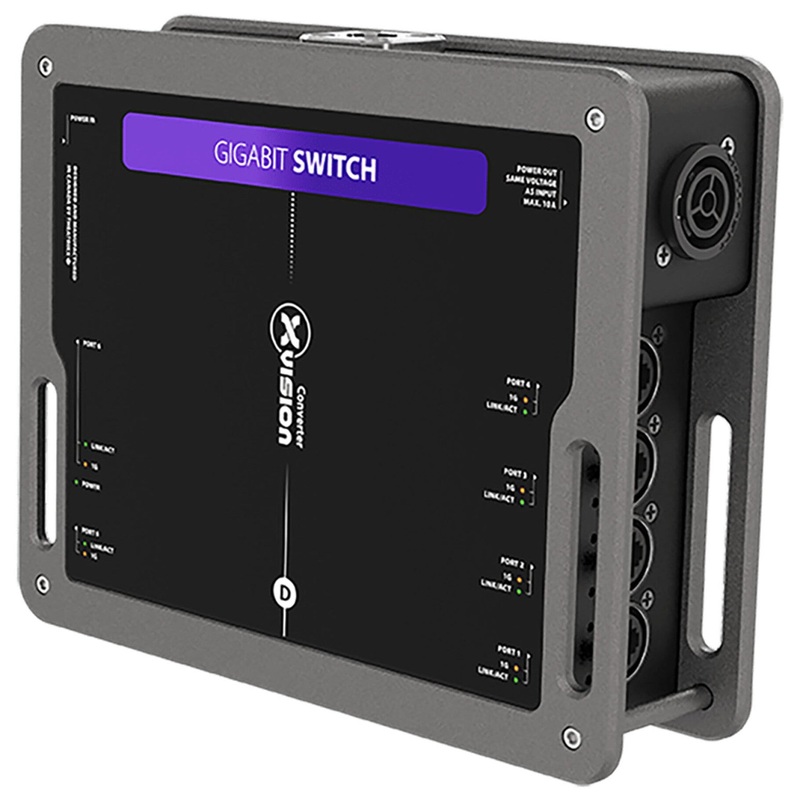 xVision XVVNETSW-1GS2 5 Port Gigabit Network Switch PT1 In/Thru SM OpticalCON Duo
