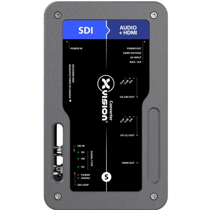 xVision XVVSDI2AUDIOT1 Audio De-Embedder – 3G-SDI to HDMI1.2 + Audio – PT1 In/Thru